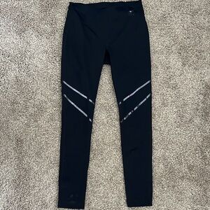 Fila Black Leggings with Reflective Stripes